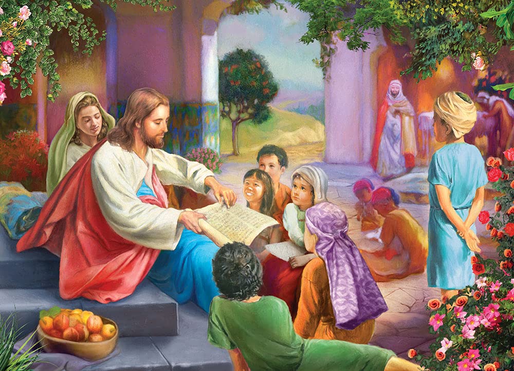 Vermont Christmas Company Jesus mit Kindern Puzzle 1000 Teile