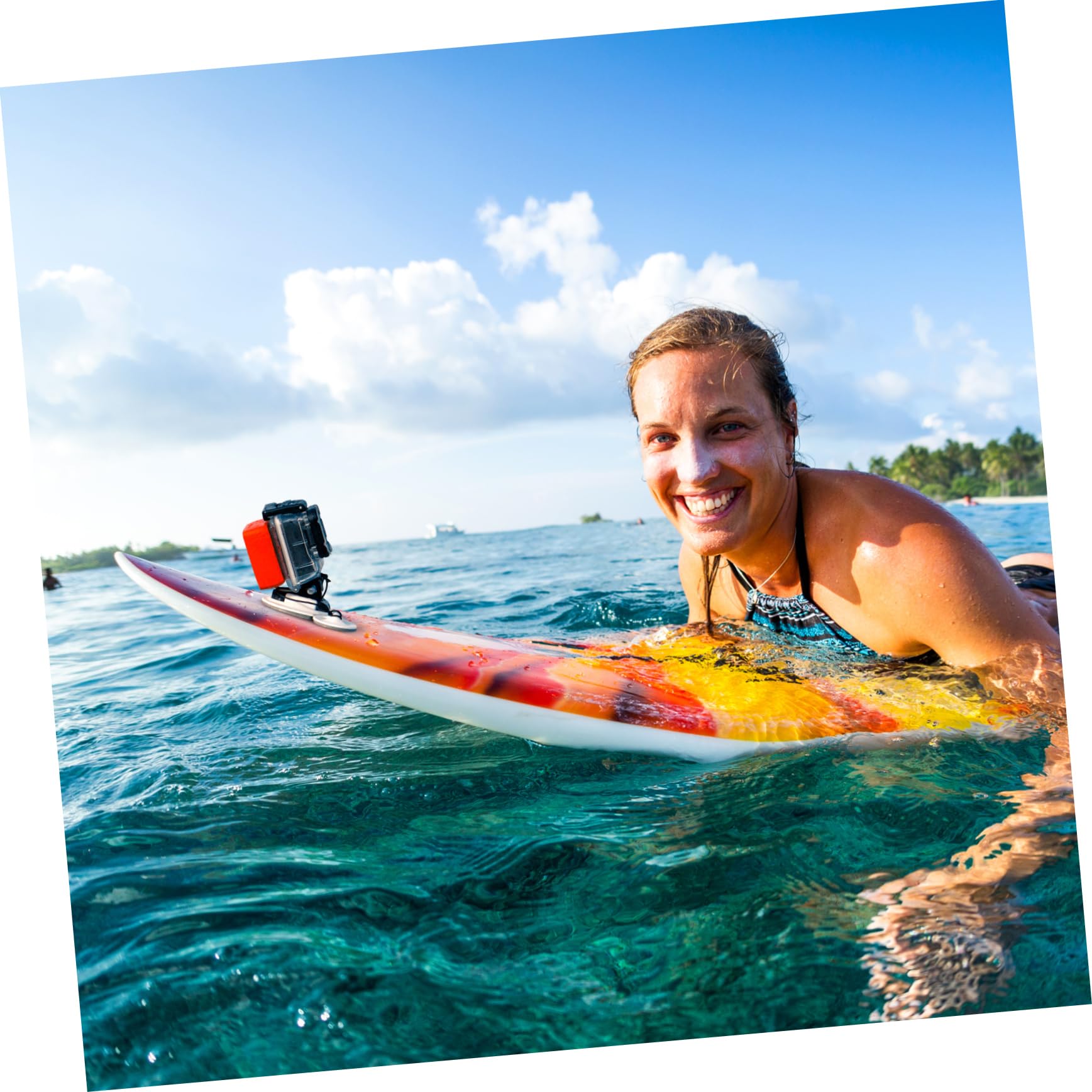 Supporto Per Fotocamera Per Tavola Da Surf 2 Pezzi: Base Adesiva Per Action Cam, Compatibile Con GoPro E Osmo, Per SUP Kayak Bodyboard - 2