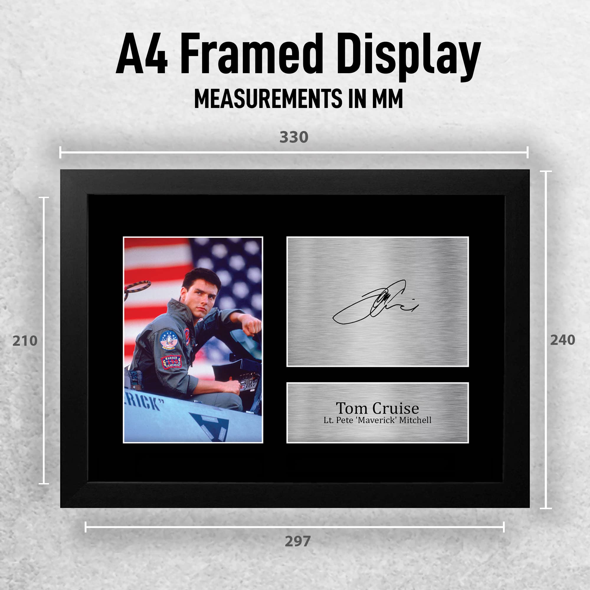 HWC Trading FR A4 Tom Cruise Top Gun Maverick Gifts Printed Signed Autograph Picture for Movie Memorabilia Fans - A4 Framed - Image 2