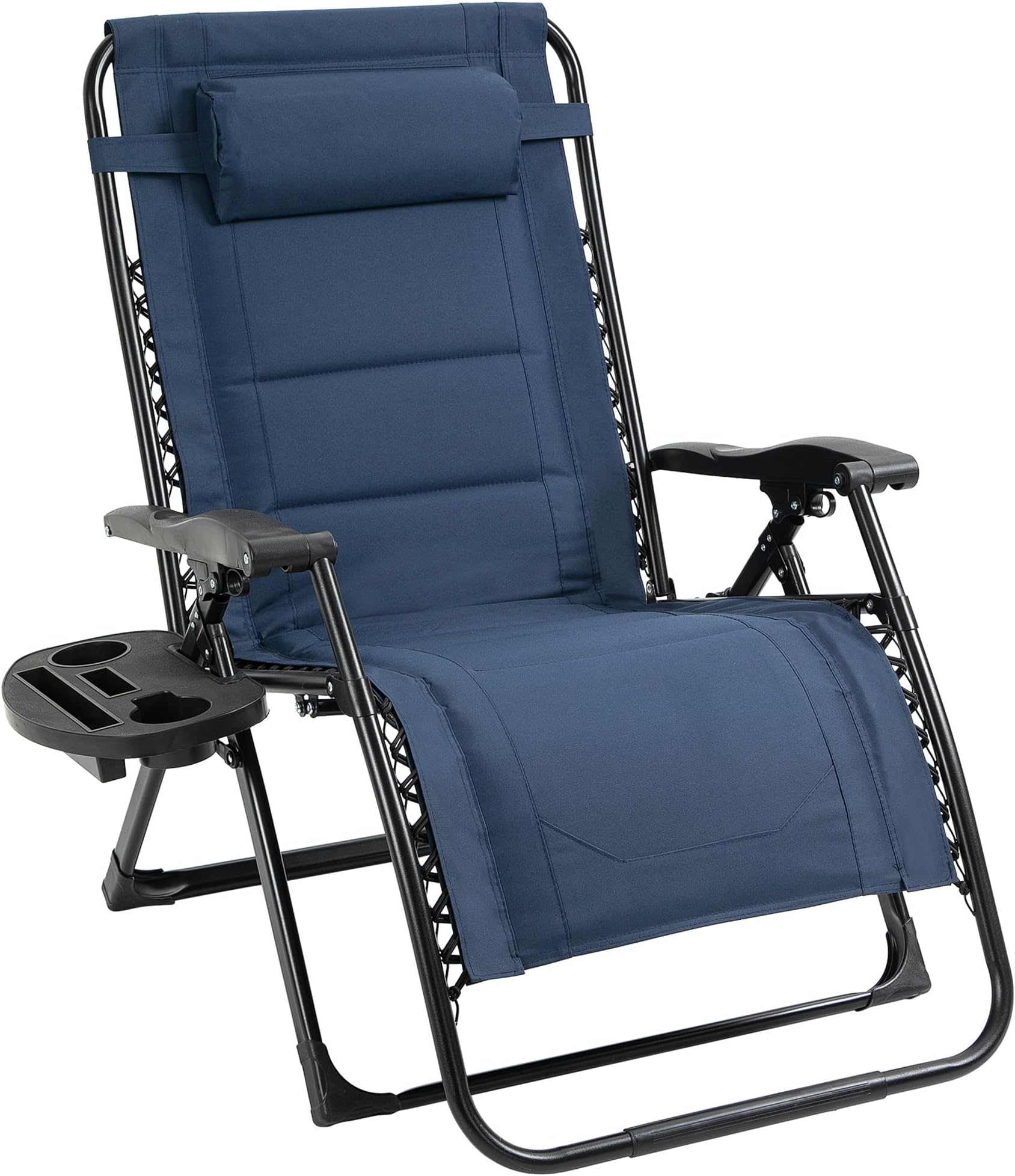 Chaise De Camping Pliante Rembourrée - Résistante Jusqu'à 135 Kg Avec Poches Latérales