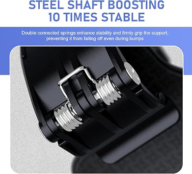 1 PC Car Dashboard Cell Phone Holder, 180 Rotary Clip-on Navigation Stand, Multifunctional Anti-Shake Phone Holder, Universal for Most Cars SUVs and Trucks (Black)