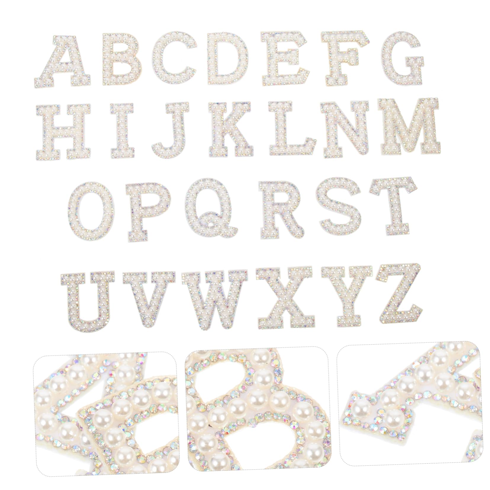 OSALADI Patches Lettres Thermocollants Avec Strass Pour Vêtements Accessoires De Mode Diy Décoration Pour Sacs Chapeaux Et Chaussures