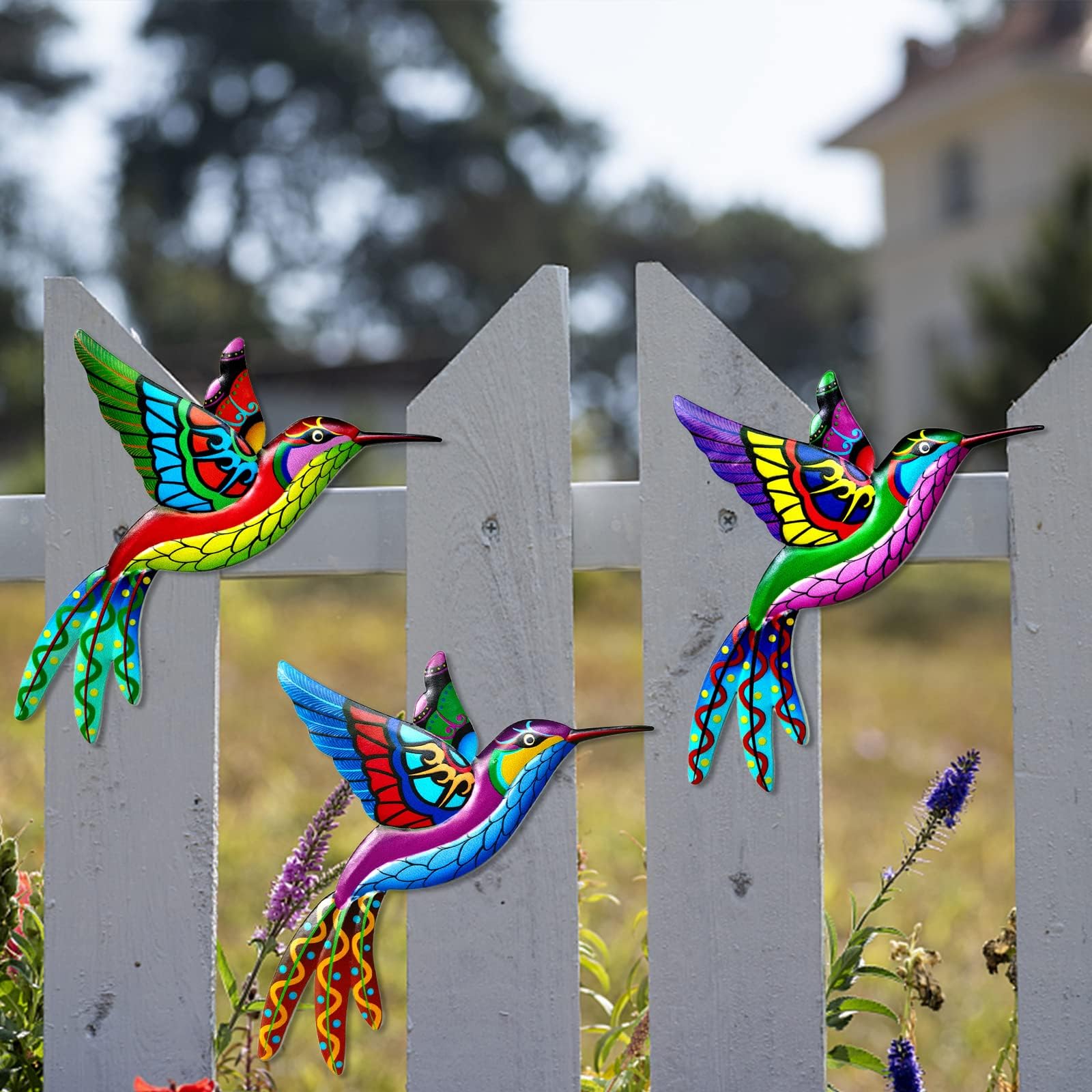 2 Decorazioni Parete Metallo Colibrì - Ferro Battuto, Per Esterno/Interno, Giardino O Casa - Foto 5