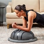 Lifepro Entraîneur de balle d'exercice de moitié – Texturé & Durable PVC Balle d'équilibre avec poignée antidérapante, Air Pompe & Affiche d'exercice – Balle d'exercice pour un entraînement complet du corps