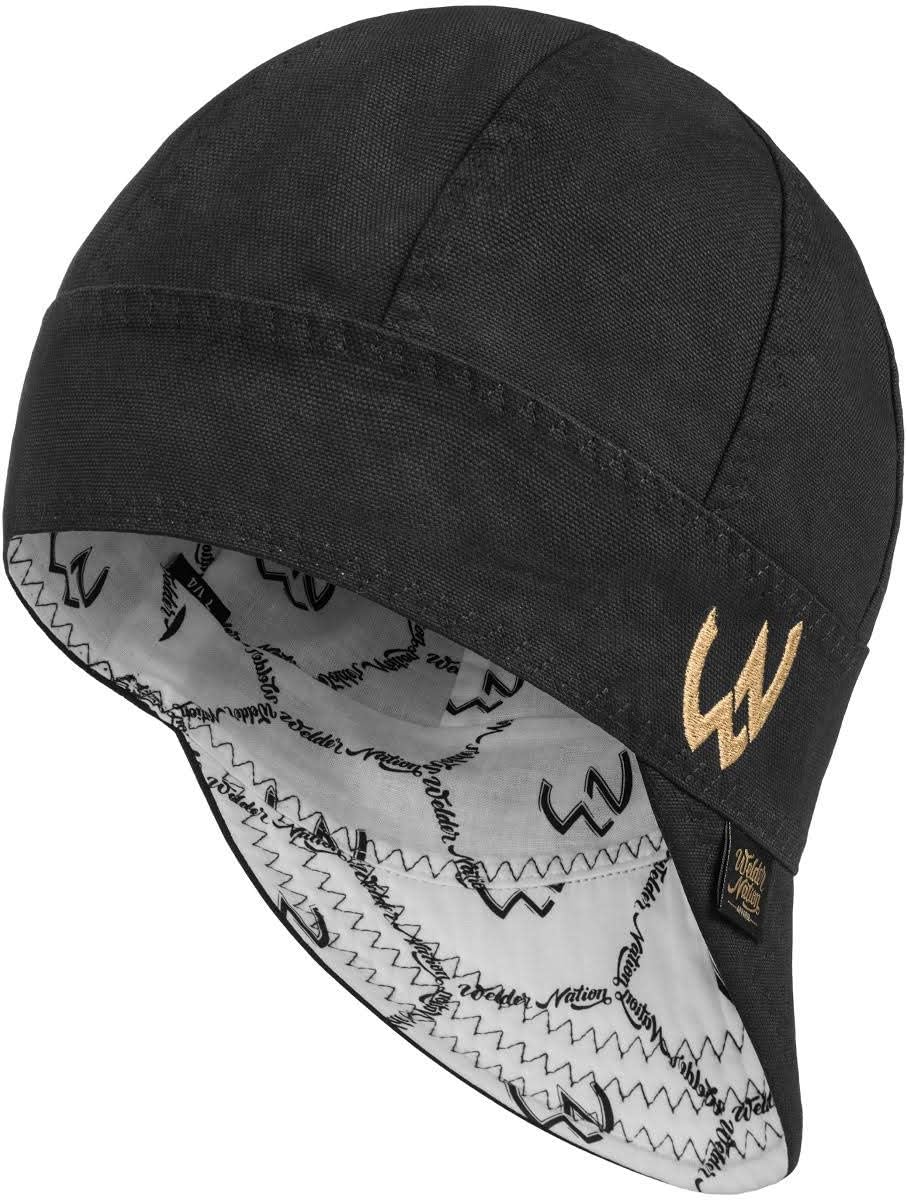 Welder Nation 8 Panel Welding Cap, Durable, Soft 10 oz Cotton Duck Canvas, for Safety and Protection While Welding. Stick ARC