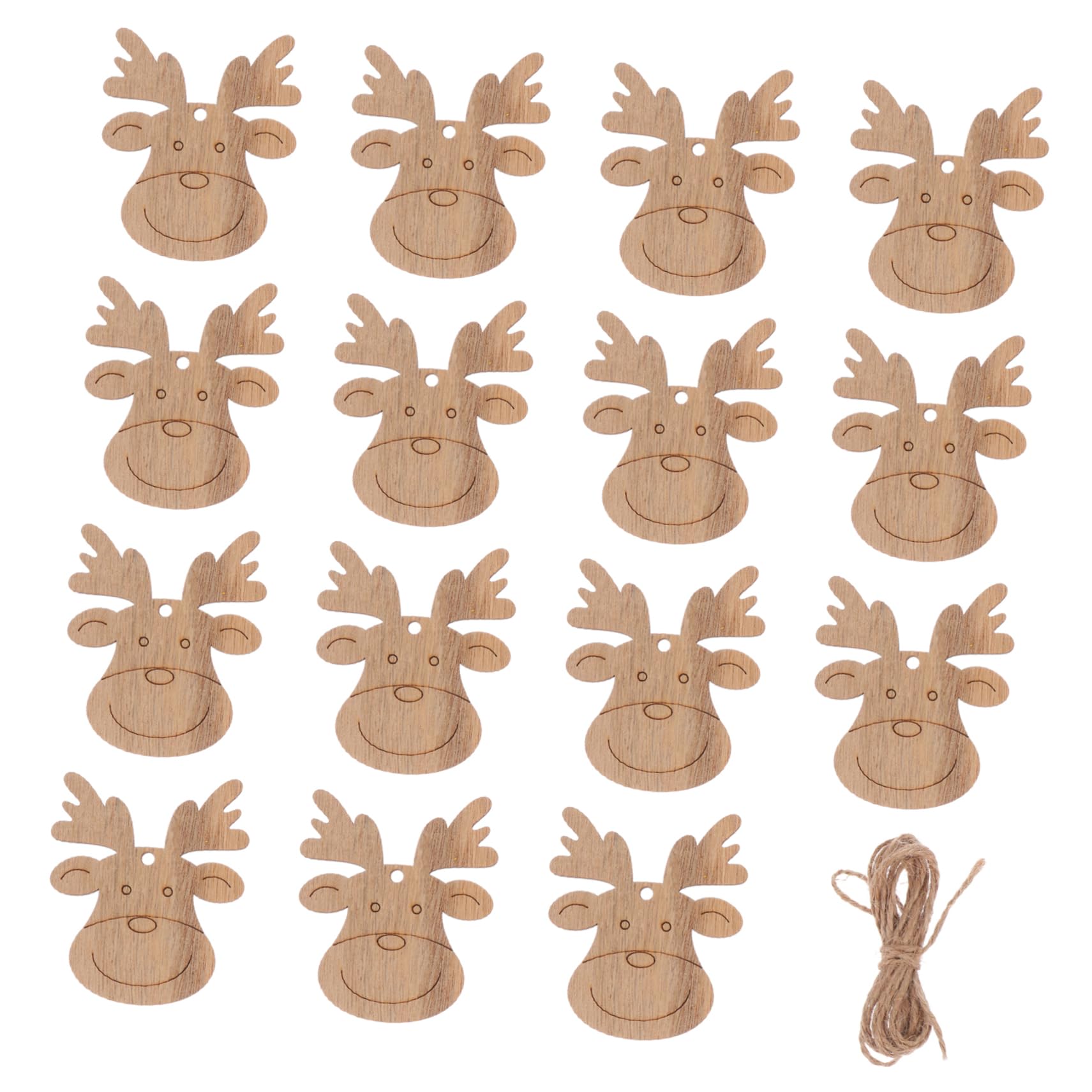 Lurrose 20 Pezzi Trucioli di Legno con Design Natalizio Fai da Te Manuale Graffiti Decorazione Appendere Regalo Creativo per Ragazzo e Ragazza