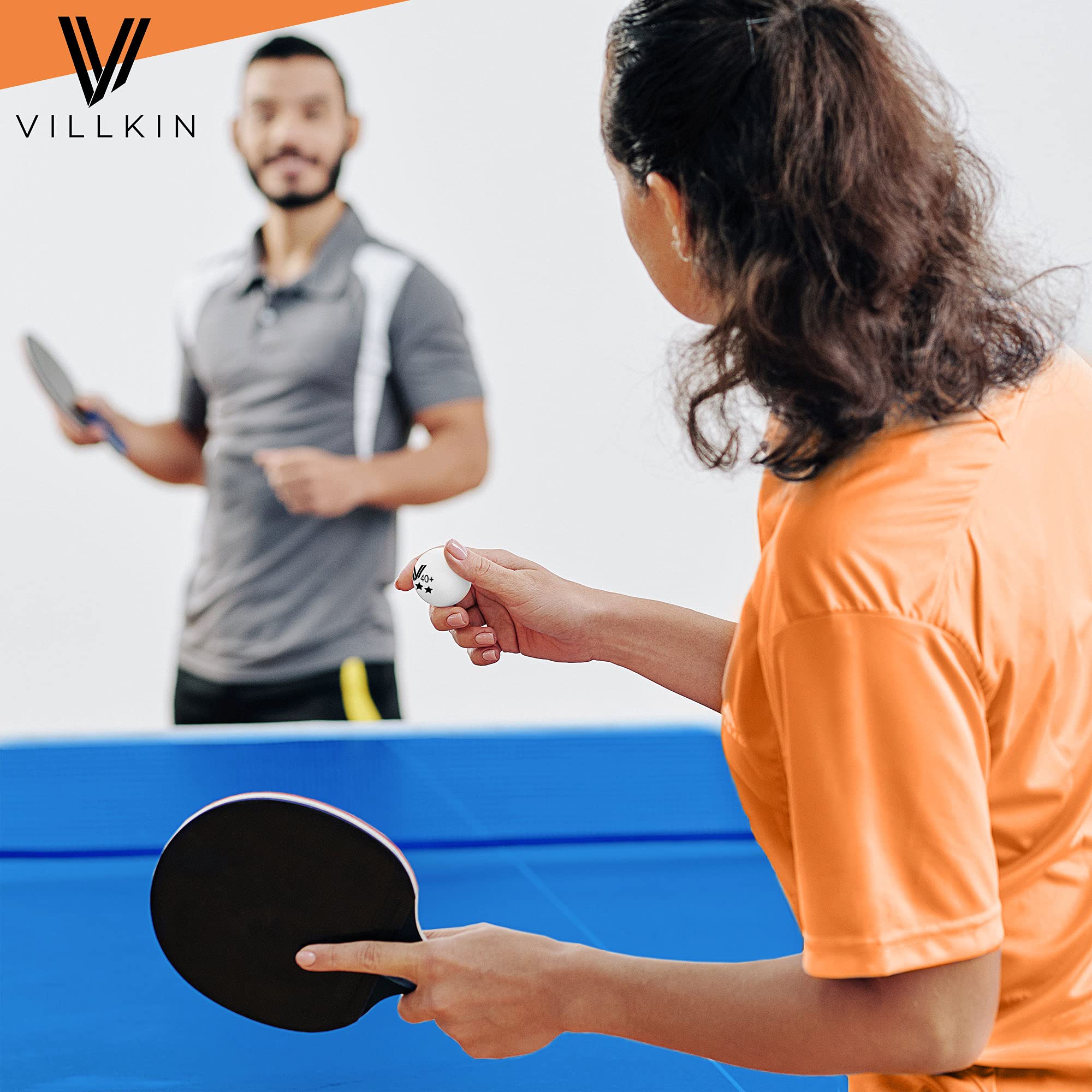 Villkin Pelotas de ping pong de mesa, 24 unidades, duraderas, 40 mm, para tiempo libre y competición