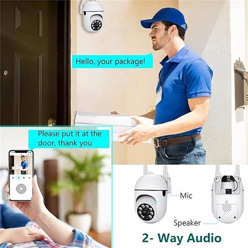 Miniatura 4 de Cámaras de seguridad para exteriores, cámaras WiFi de 2.4 GHz y 5G para seguridad del hogar, cámaras de vigilancia domo 1080P de visión de 360°, 2