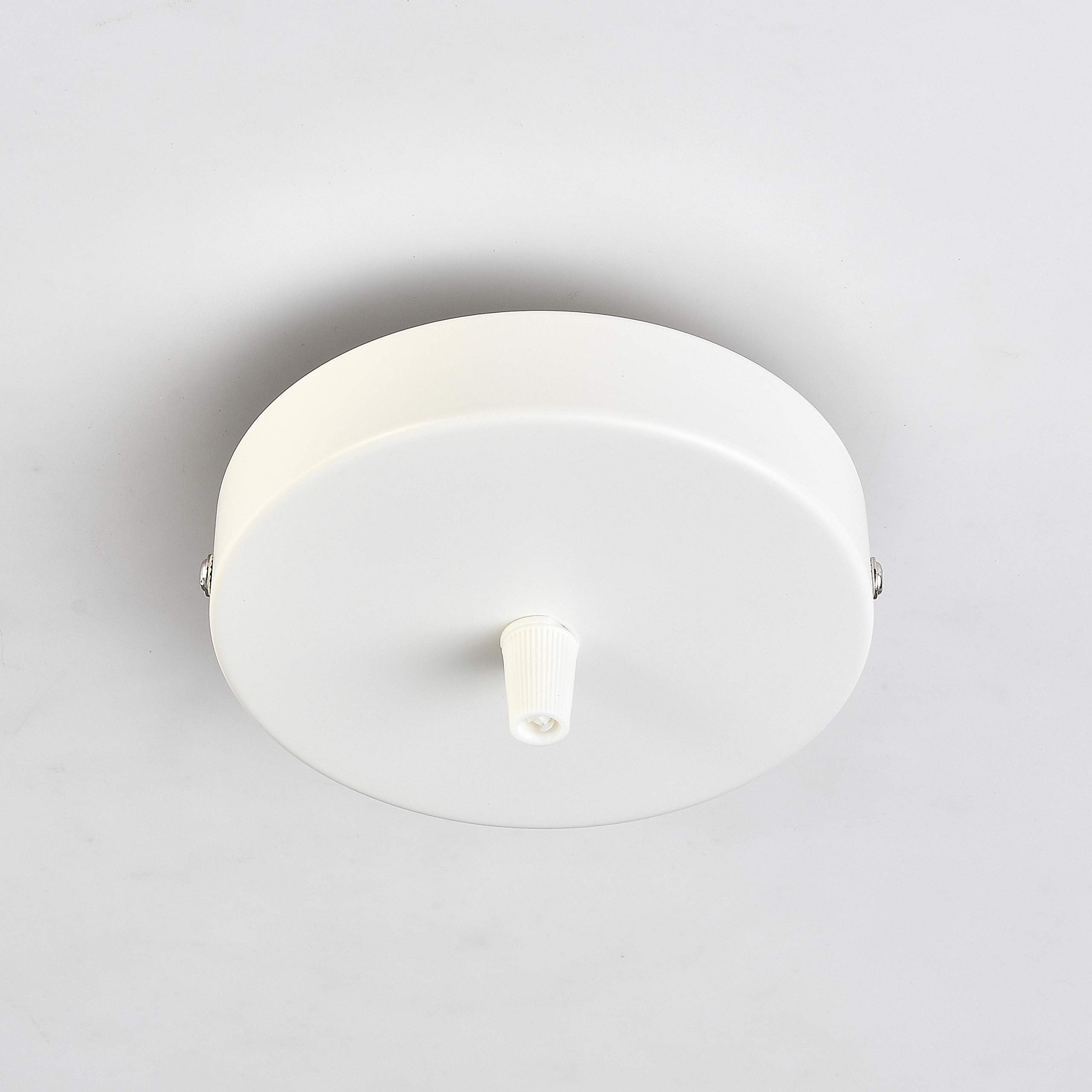 BRIGHTTIA 1-Port White Ceiling Canopy with Nylon Cord Grip - Plug