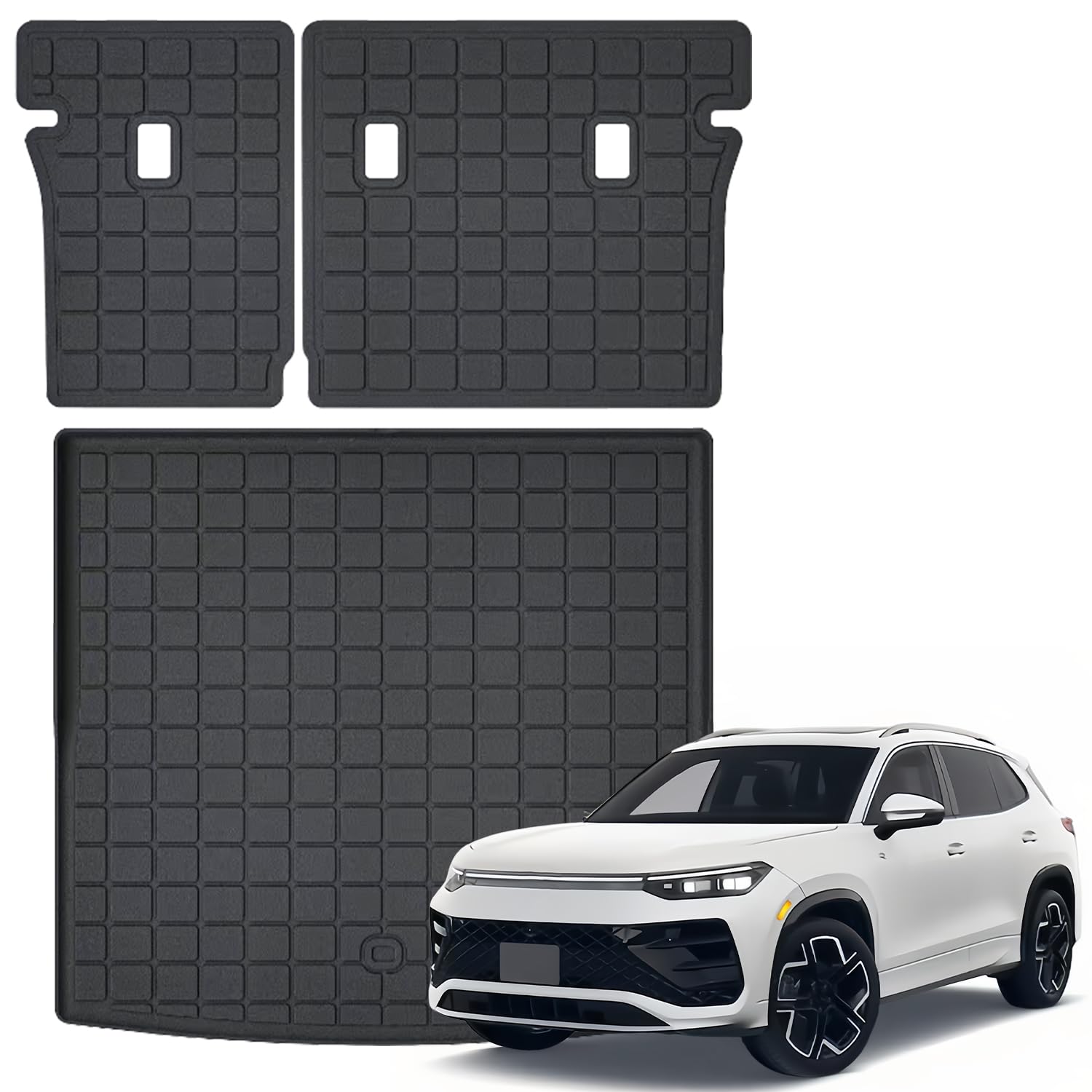 Cargo Liner with Backrest Mats Compatible with Volkswagen Tiguan 2025 2026 5 Seats,All Weather Protection TPE, Anti-Slip Trunk Mat Compatible with VW Tiguan 2025 2026 Accessories