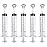 5 Packs 10ml Plastic Measuring Syringe With 5 Injector Kit, No Needle Perfume Dispenser Pump Perfume Refill Tool Perfume Decanting Supplies for Travel Empty Perfume Bottles