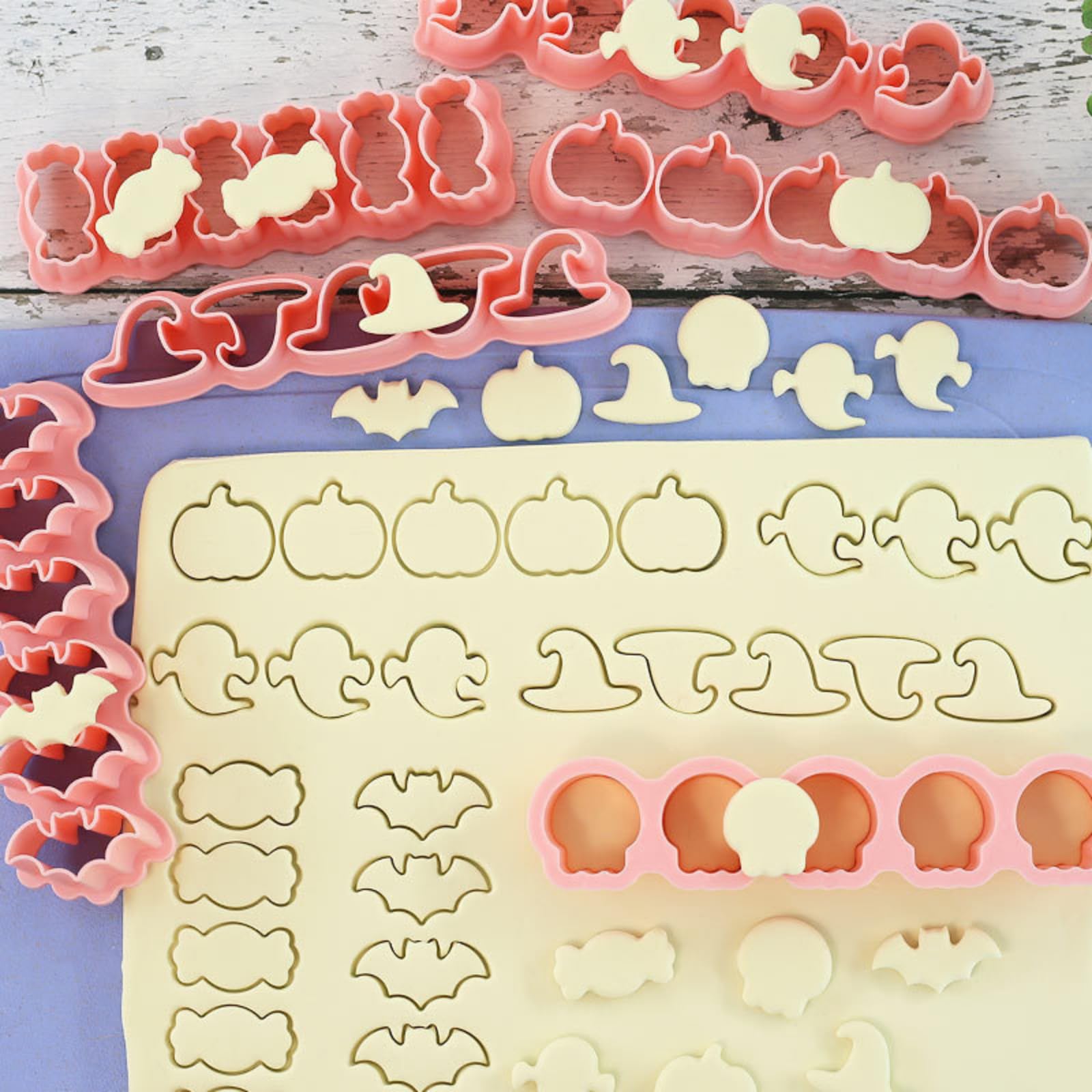 Lot D'emporte-pièces Miniatures Halloween - 6 Formes (citrouille, Fantôme...) - Pour Biscuits, Fondant, Snacks - 3