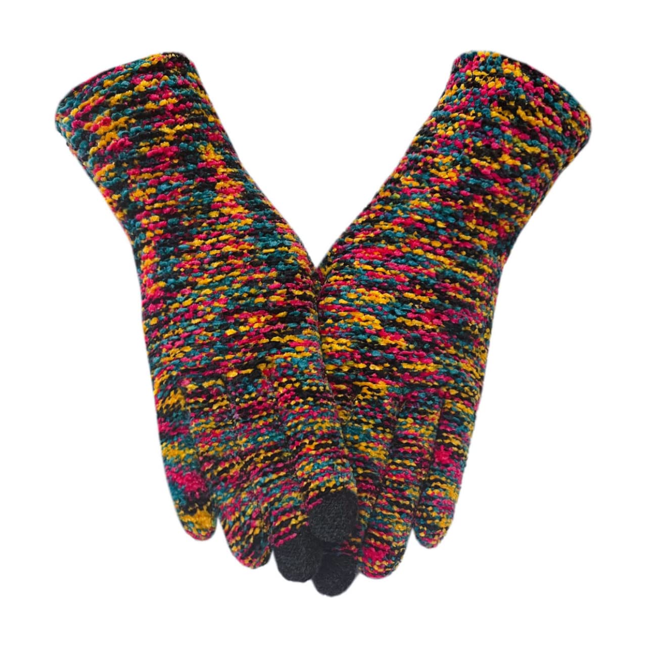 Unisex Winter Touch Screen Gloves Chenille Knit Texting Thick Gloves for Mens Womens