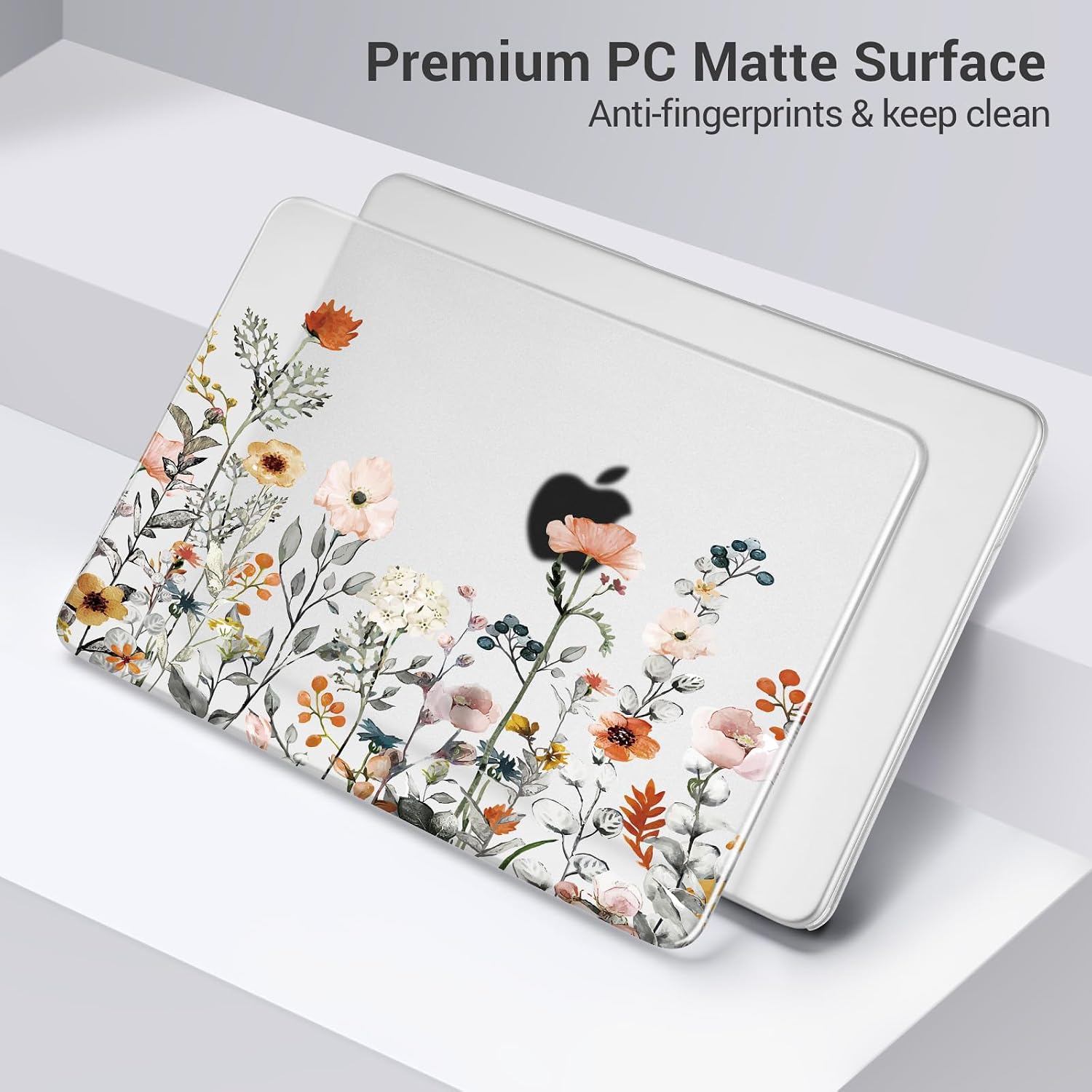 MOSISO Compatible with MacBook Neo 13 inch Case 2026 Release Model A3404 with A18 Pro Chip, Garden Flowers Scratches-Resistant Protective Hard Shell Case&Keyboard Cover&Screen Protector, Clear