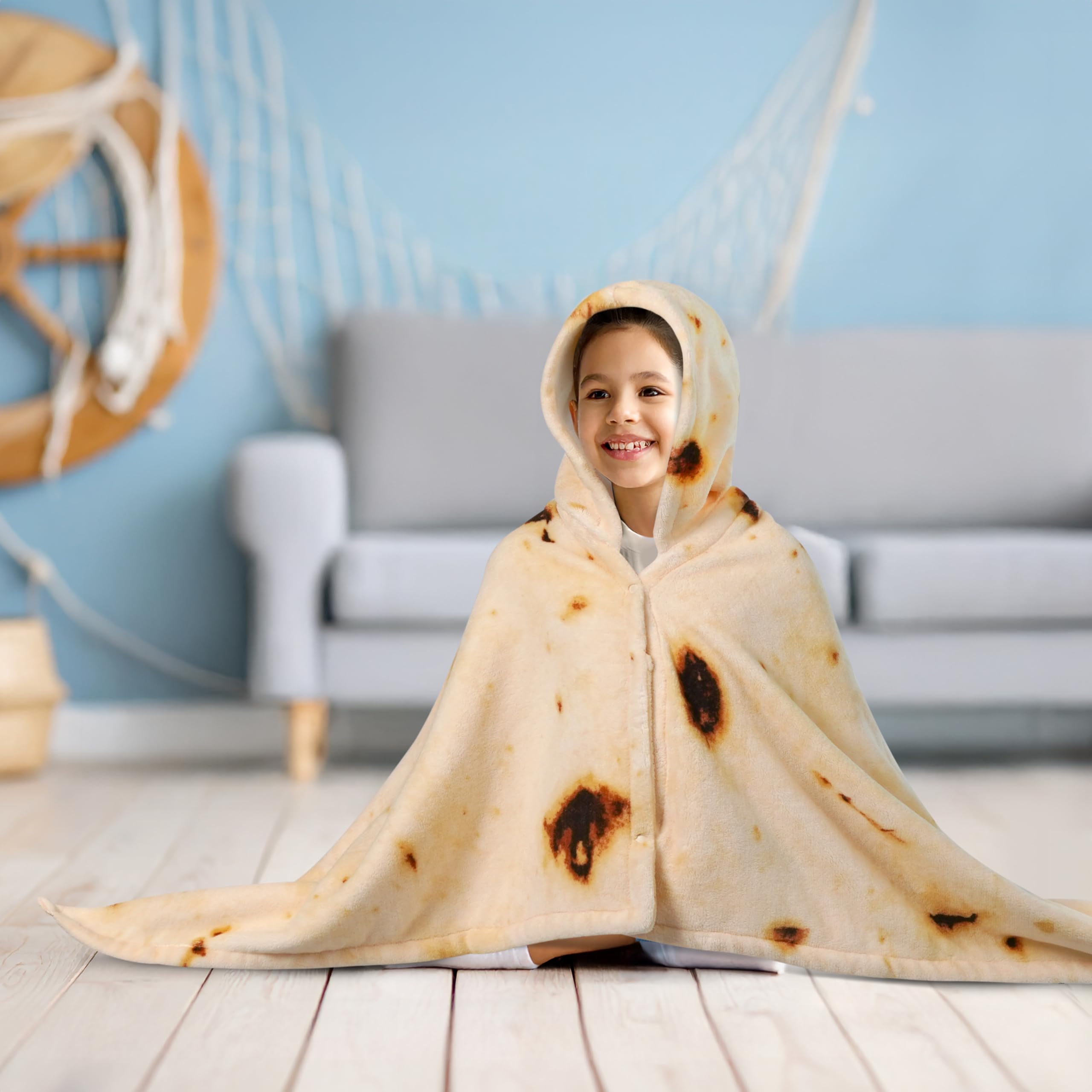 PAVILIA Fleece-Handtuch mit Kapuze für Kinder, Kleinkinder, Stranddusche für Pool, Schwimmponcho für Jungen und Mädchen von 3–8 Jahren, 127 x 76 cm