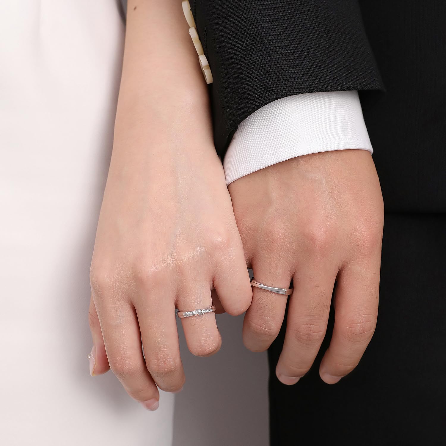 Meissa 925 Anillo plata nudo celta para parejas 2 Pcs Pareja Anillos hechos a mano a juego Anillos de Promesa Anillos Tamaño Ajustable Joyería Nupcial