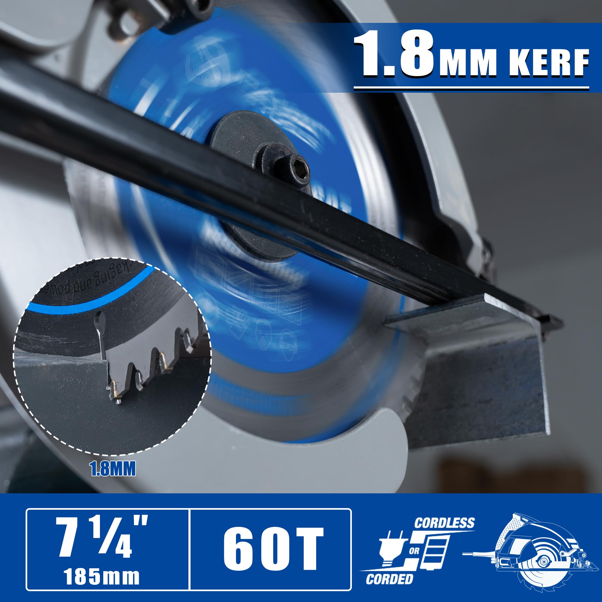 PAYA TCT PYM1853060T - Lama per sega circolare in metallo, diametro 185 mm x 30 mm, 60 denti, lama per sega circolare in acciaio ad alte prestazioni per lamiere d'acciaio, tubi e materiali compositi