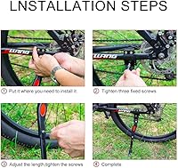 Vista 5 de Adjustable Bike Kickstand Aluminum Rear Side Bicycle Stand for Bike 22"-26
