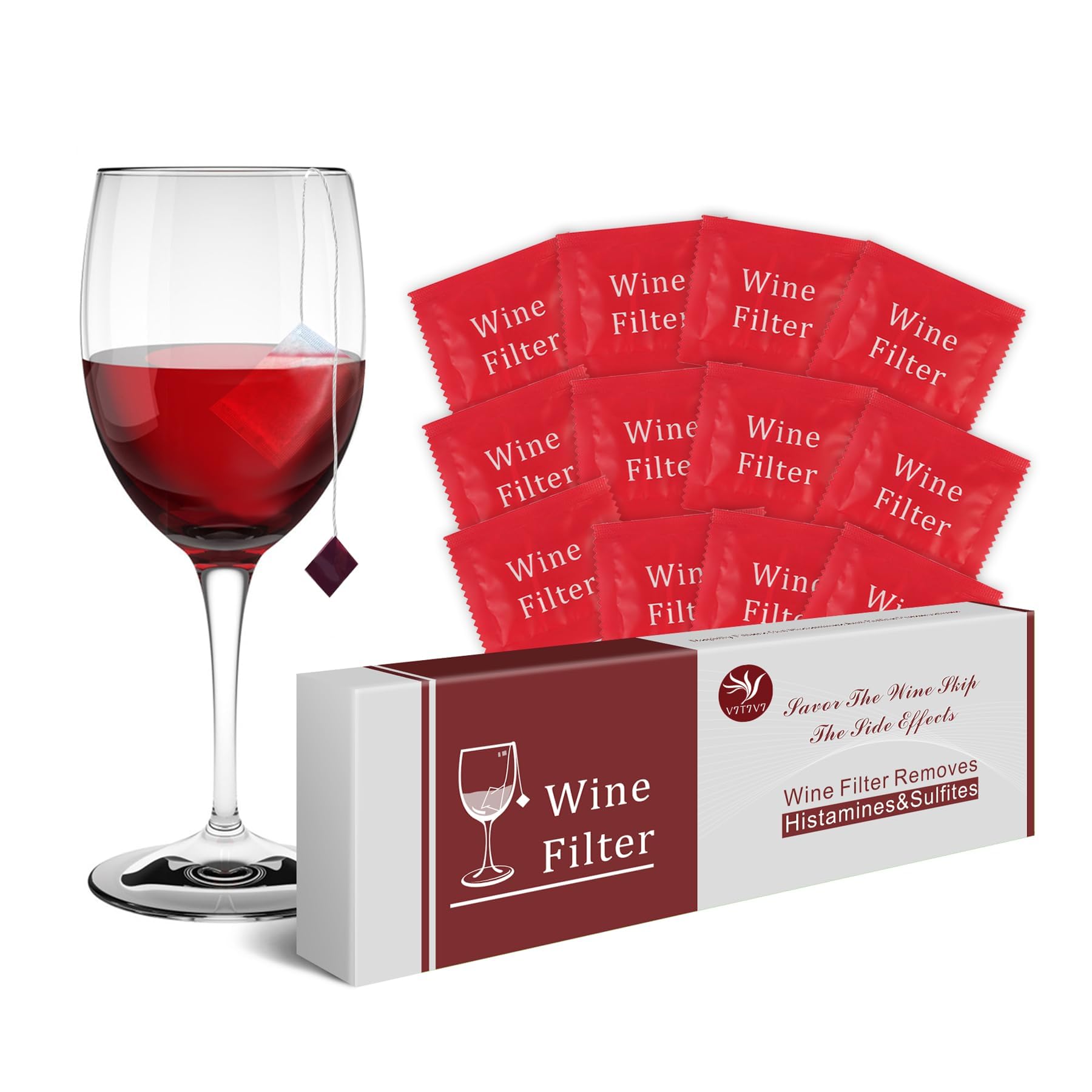 Filtro de sulfito de vino, elimina sulfitos e histaminas, el purificador de vino de varita puede aliviar eficazmente los síntomas relacionados con la histamina, como dolores de cabeza y