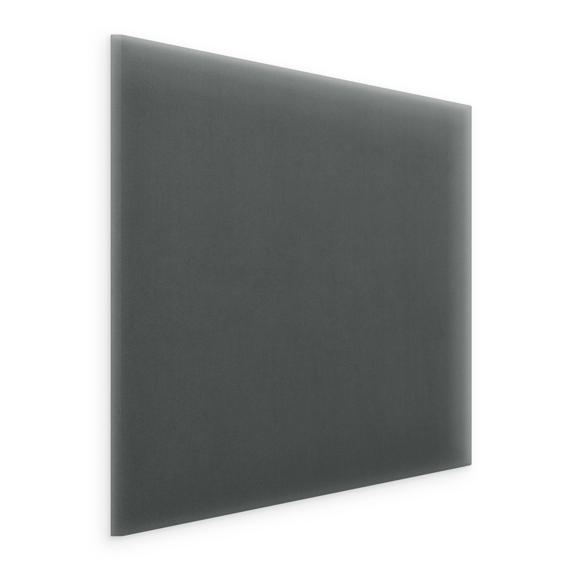 murando - Wall cushion as a headboard for a bed Square Velvet Premium 40x40 cm - Padded wall panel wall decoration for bedroom living room children's room - graphite