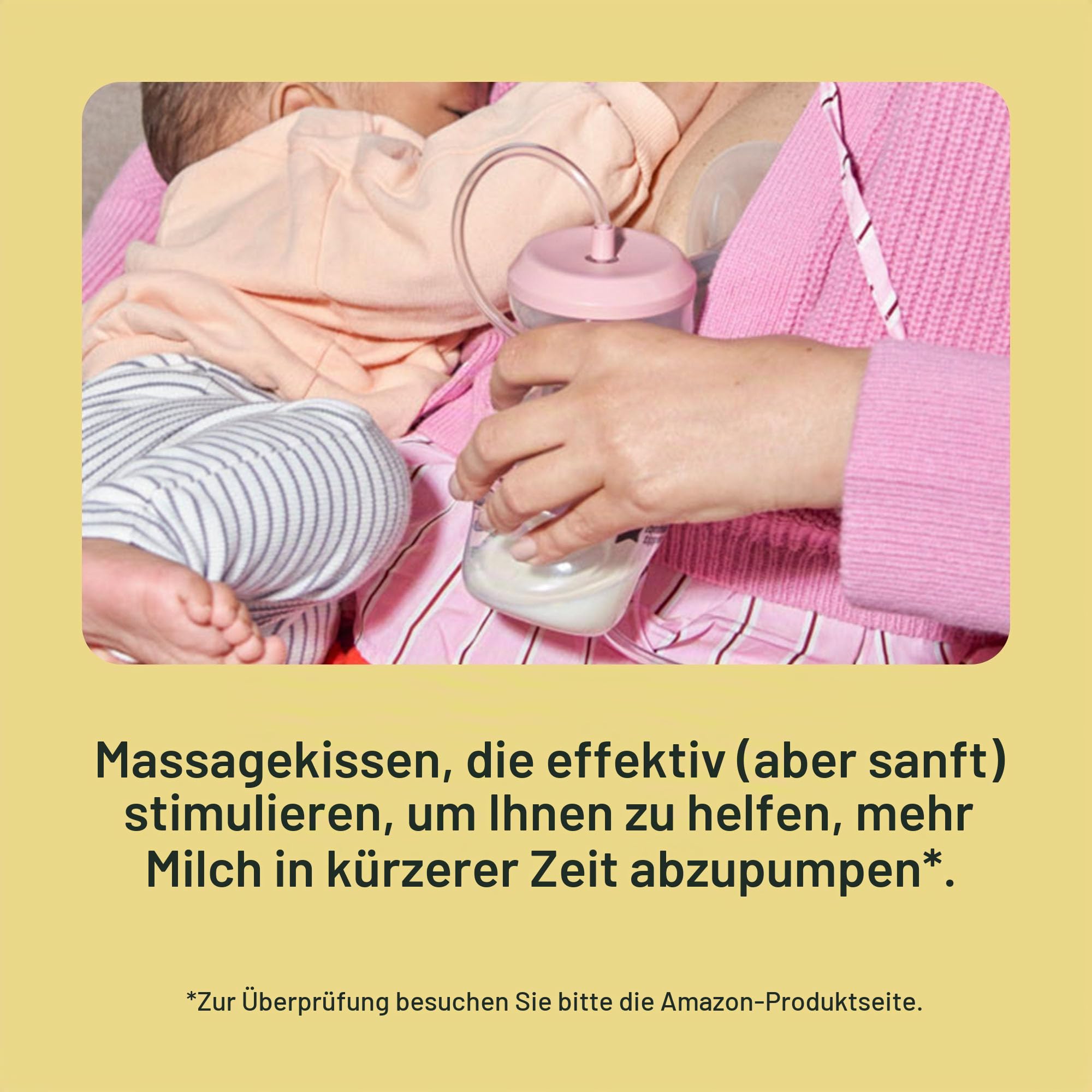 Tommee Tippee Made for Me Elektrische Einzel-Milchpumpe, Starke Saugkraft, Angenehmer Tragekomfort, wiederaufladbar über USB, leise, tragbar, Express-Modi, samt Babyflaschen