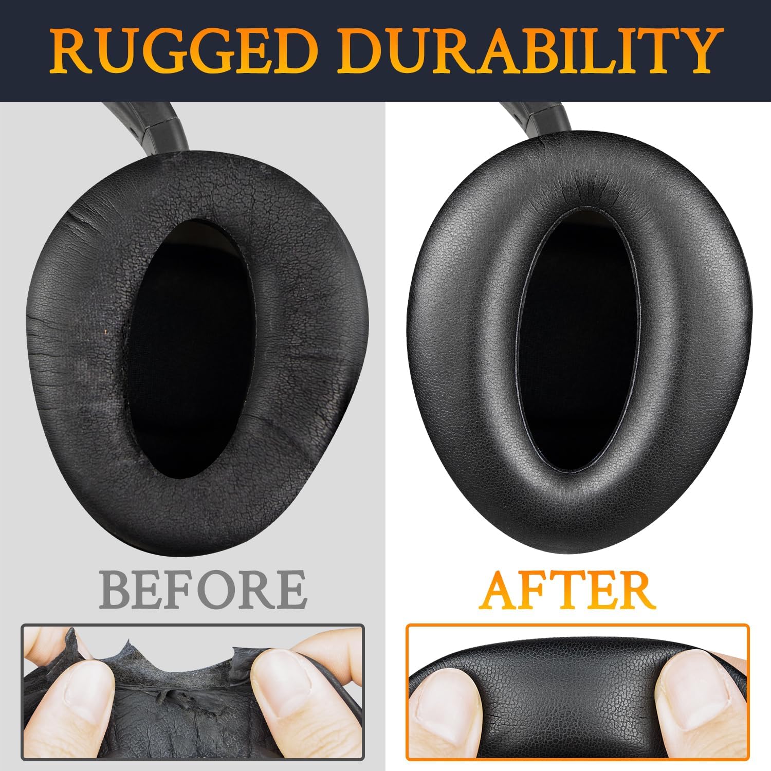 SOULWIT Professional Replacement Earpads Cushions for Lightspeed Zulu, Zulu2, Zulu3, Zulu PFX, Sierra, Delta Zulu Aviation Headsets, Ear Pads with Softer Protein Leather, Noise Isolation Foam - Black