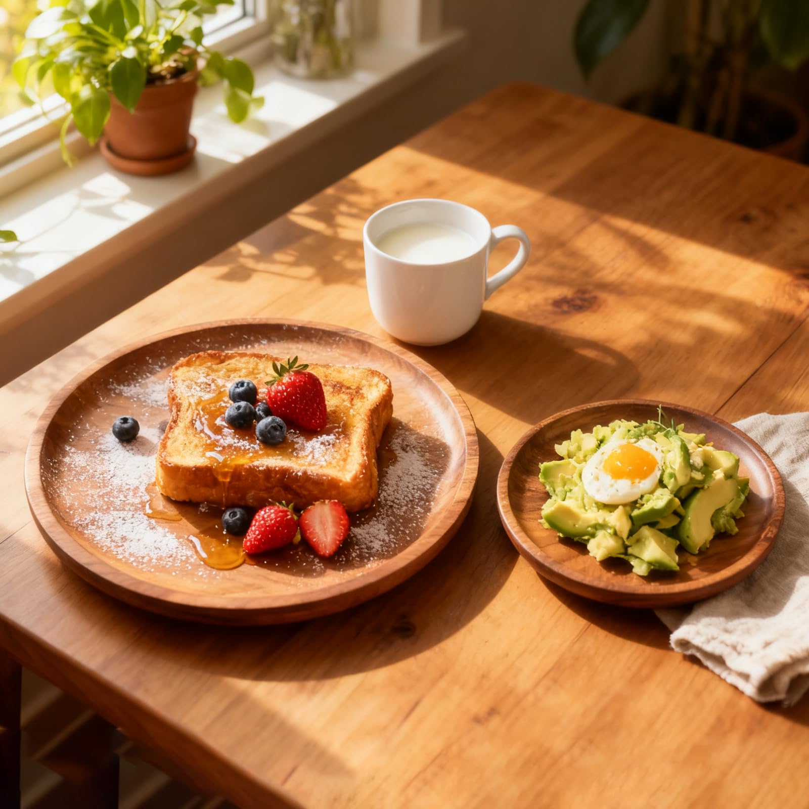 Holztablett Rund,Servierplatte,2er Set,Serviertablett Holz Tablett Schlemmerplatte, Küchentablett Servierplatte Frühstückstablett für Buffets, Picknicks,Couchtisch, Küchen Deko Bett Käse, Party Runden