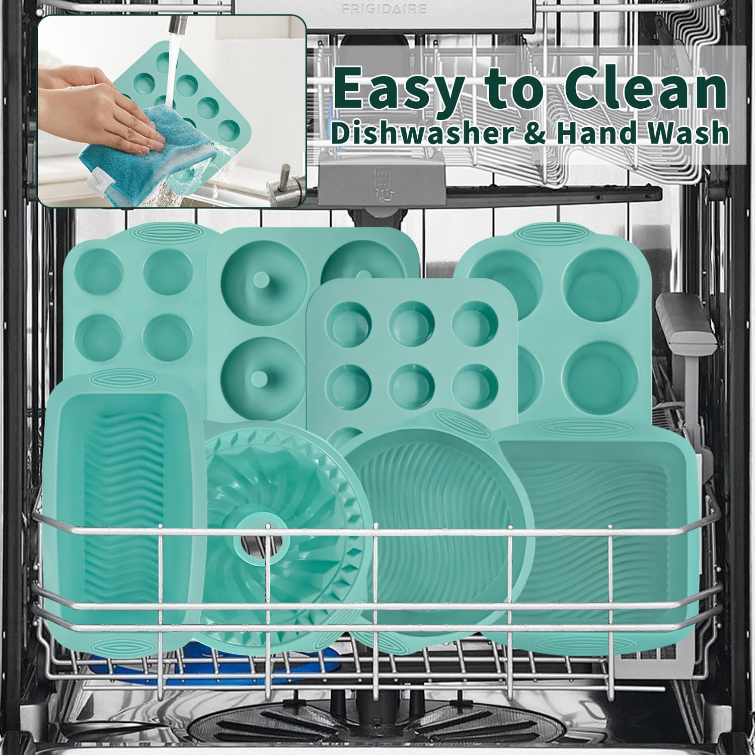 39 Pieces Silicone Bakeware Set, Nonstick Silicone Baking Pans Set With Baking Pan, Baking Sheet, Cake Pan, Donut Pan, Muffin Pan, Cake Molds, Measuring Cups