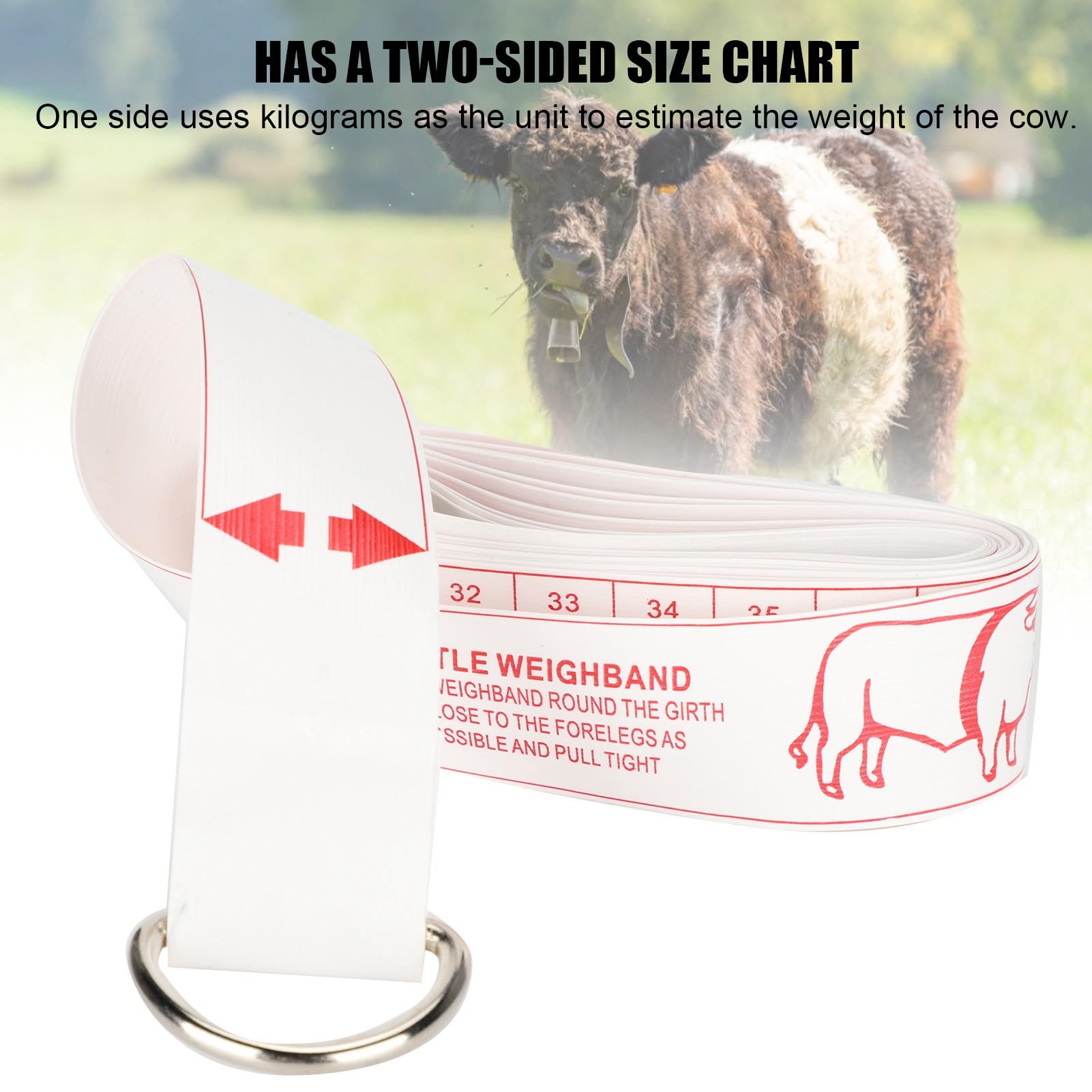 Cattle Tape Measure Bust Weight Contrast Ruler Soft Body Measuring Ruler for Farm Supplies - Image 2