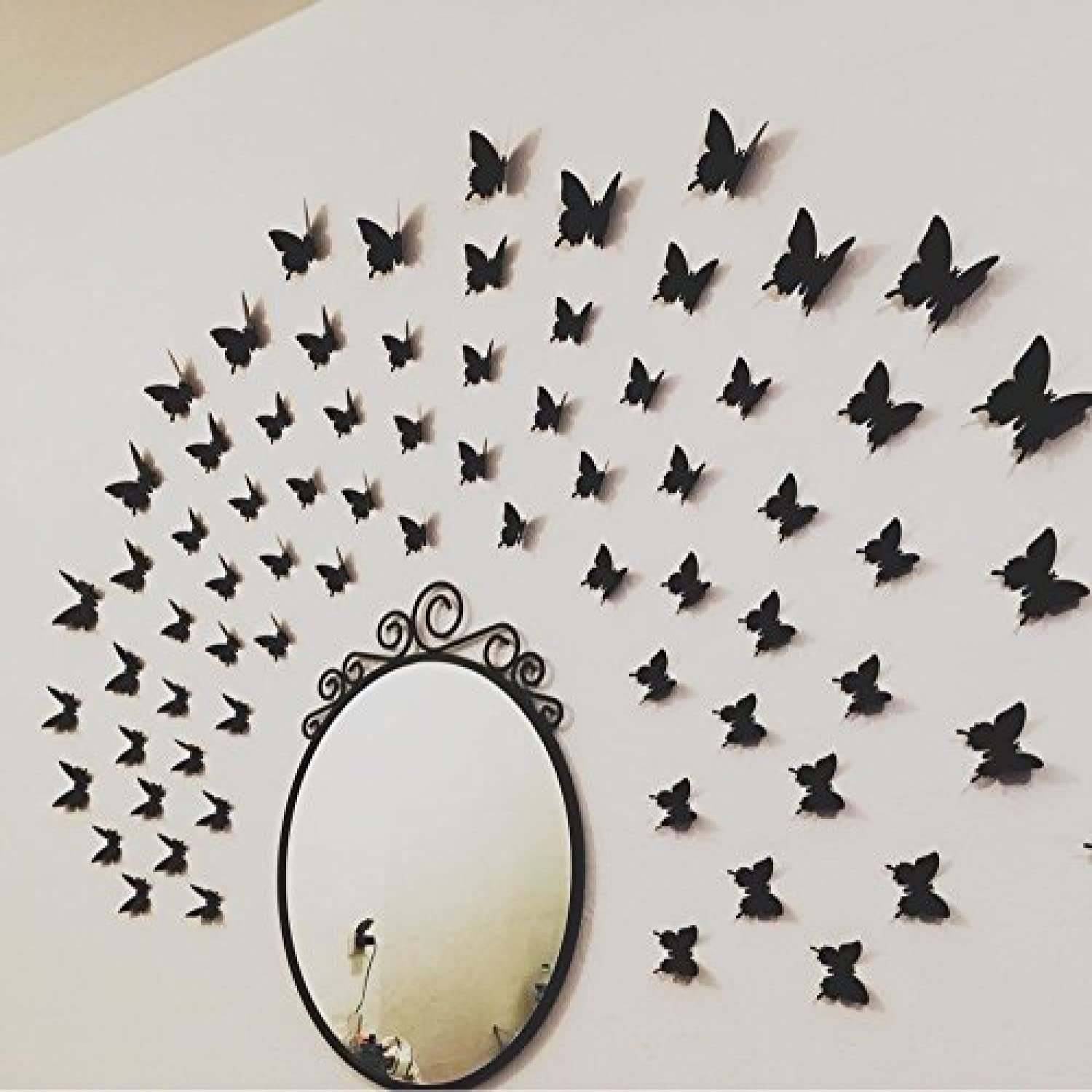 JAAMSO ROYALS Black 3D Butterfly Stickers for Wall, Butterfly Decoration Items, Butterfly Stickers, Butterfly Wall Decor, Butterflies, Butterflies for Wall Decoration 24 Piece (13 cm x 15 cm) (B07GZS5P94) Amazon Price History, Amazon Price Tracker