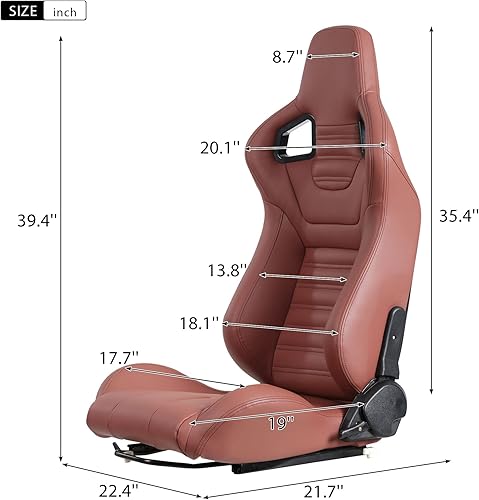 Miniatura 9 de Asientos ergonómicos de carreras de 2 piezas asientos ajustables de doble tobogán definitivo para juegos, asientos de juego de simulador de carreras