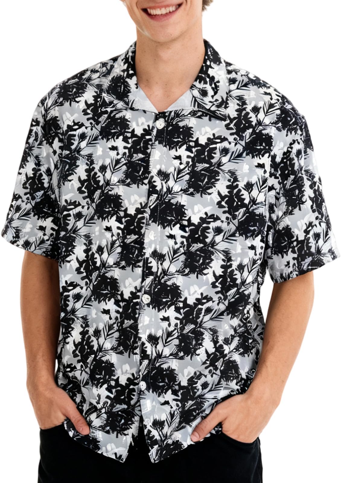 – Hawaiian Shirts for Men, HITESHIRTS, Short Sleeve, Summer Shirts for Men UK，Funny Shirt S-2XL Slightly Small