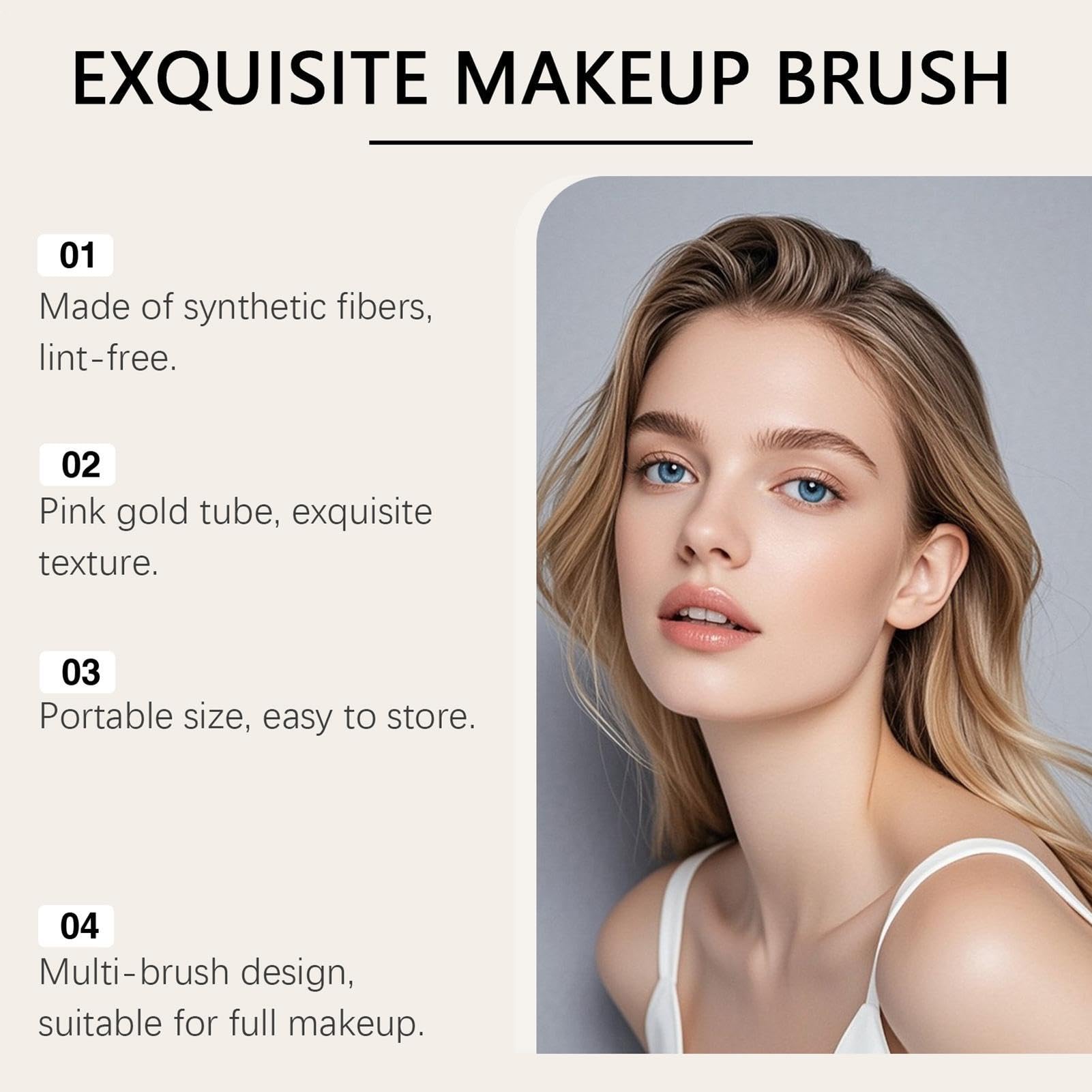 Pennelli per il Trucco del Viso versatili Tre Pezzi con Setole Morbide | Pennelli Soffici Cosmetici per Fondotinta Per Donne Ragazze Principianti Quotidiano E Viaggio Blush Ombretto Contour
