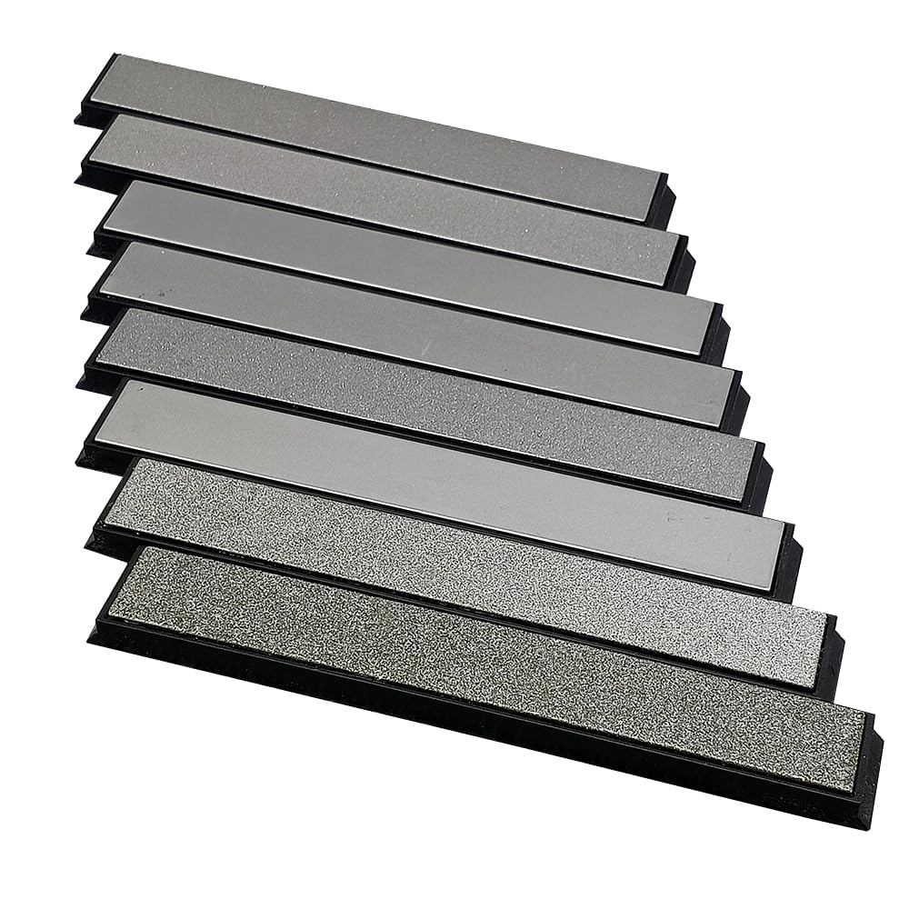 Kamień do ostrzenia noży, 8 szt. diamentowych prętów, kamień szlifierski, system 80-3000 diamentowy(Gray(Set3))