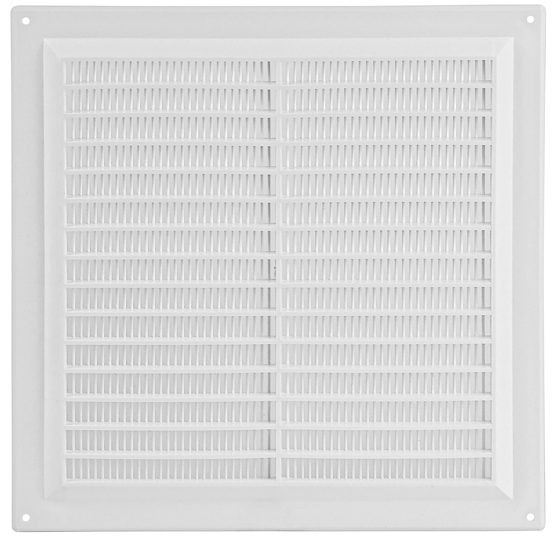 Turvent White 250X250mm Air Vent Cover - 10X10 Inch Ventilation Grille For Wall And Ceiling - Rectangular Plastic Louver For Exhaust And Supply Hvac Systems - Flat Ducting Opening Covers