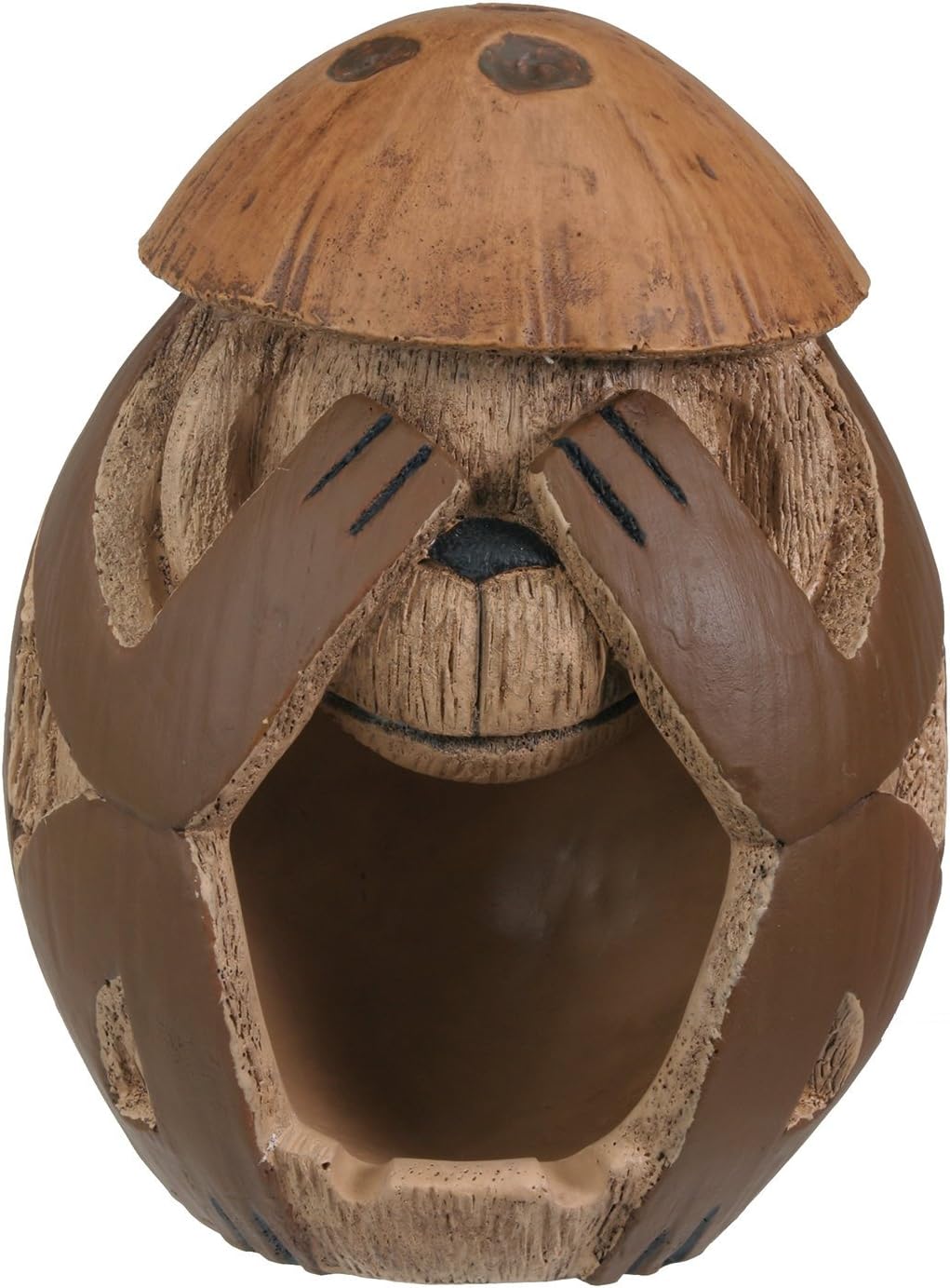 See No Evil Coconut Monkey Collectible Figurine