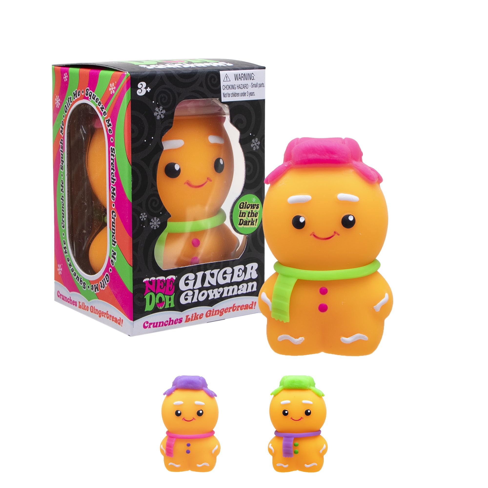 Amazon.com: Schylling NeeDoh Squishmas Ginger Glowman - Christmas
