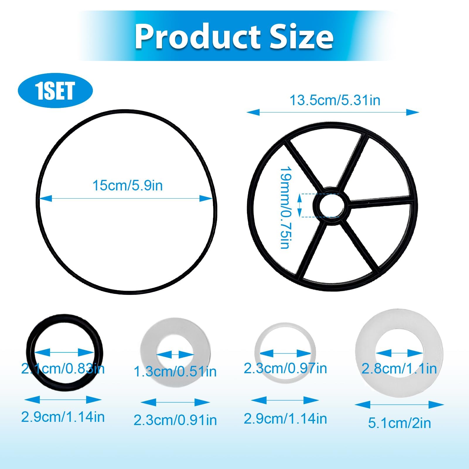 6 Pièces Réparation Joint D'Araignée Vanne 6 Voies Piscine pour Hayward SP0710 SP0711 SP0712 Kit Joint Étoile SP0710 Joint torique SPX0710L Vanne pour Vari-Flo XL Filtre Sable pour Piscine et Spa