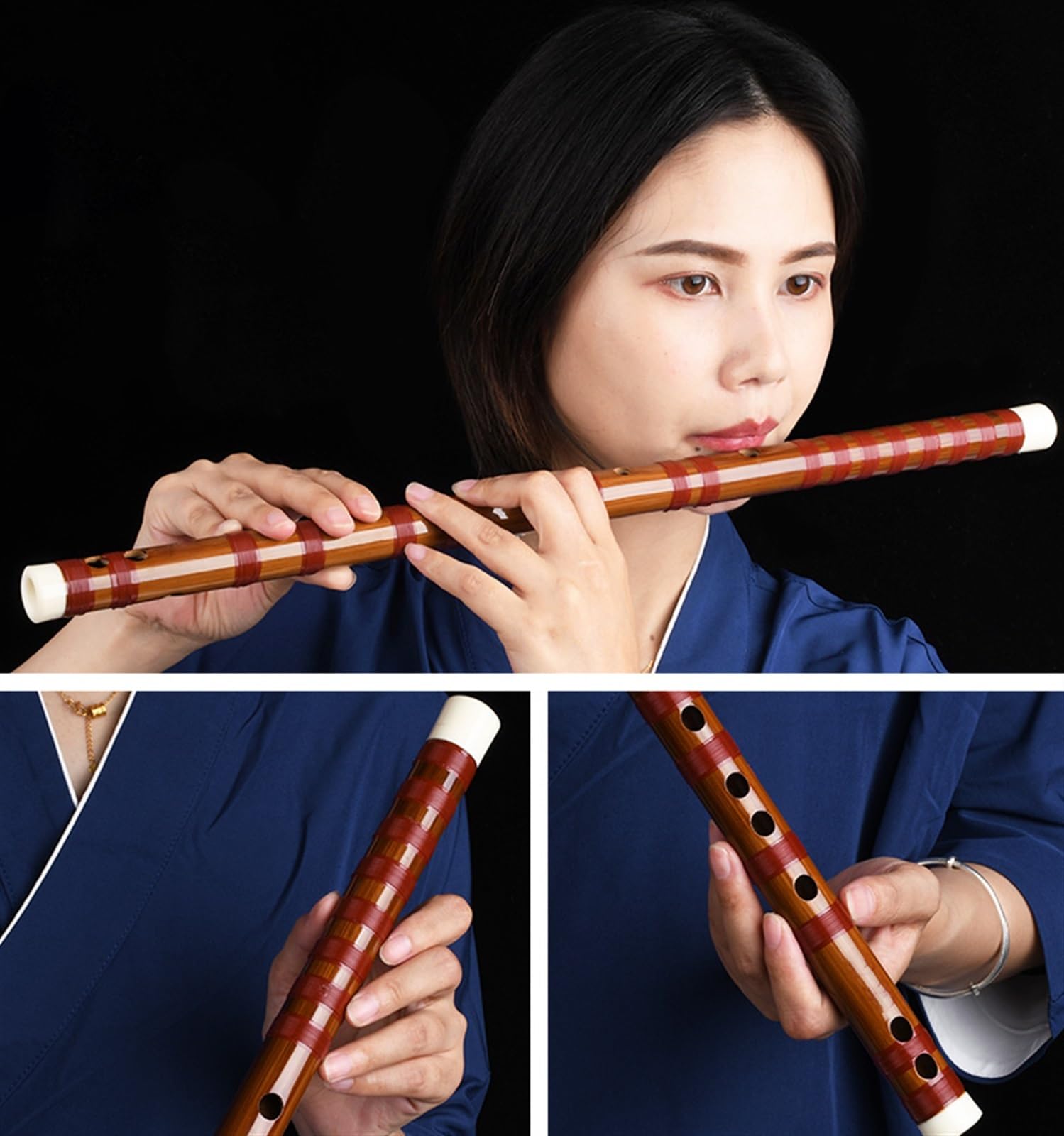 flûte de bambou Instrument Flûte De Bambou Professionnelle Jouant De La Flûte Pour Débutants Et Adultes Deux Sections En La Majeur Et Sol Majeur (Color : A major)