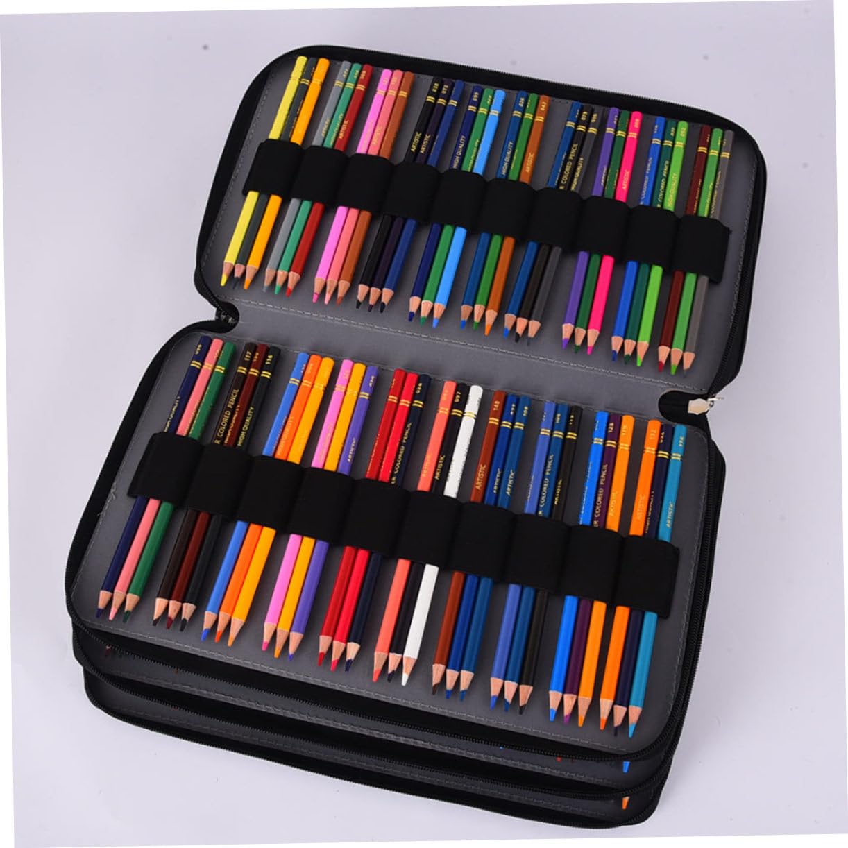 Veemoon Astuccio Portapenne Multistrato Oxford, Grande Capacità, Portatile Cerniera, per Scuola e Matite, Nero