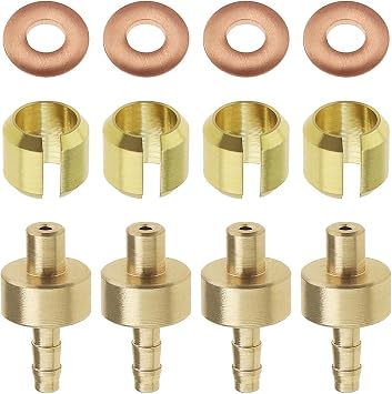4 Sets Bicycle Brake Olive Insert Compatible with Hope Brake Hoses Mountain Bike Disc Brake Olive and Insert Pack Brake Line Olive Connector Insert Replacement