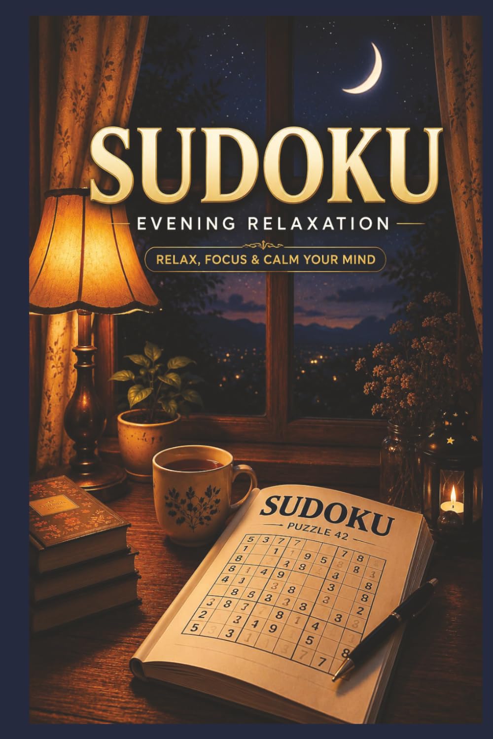 Sudoku Puzzle Book: Sudoku puzzles for evening relaxation | 110 pages 6x9 | 55 puzzles | solutions included