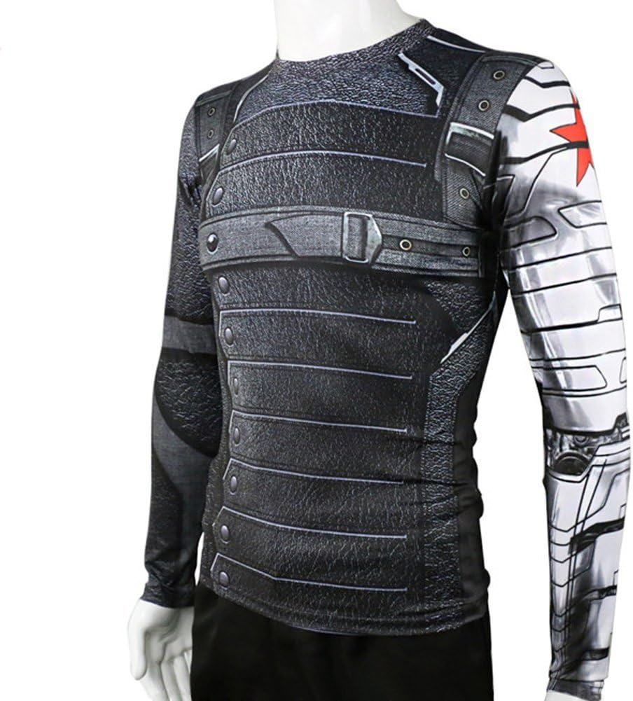 Rulercosplay Winter Soldier Shirt Long Sleeves Sport Shirt Fittness Shirt - Image 2