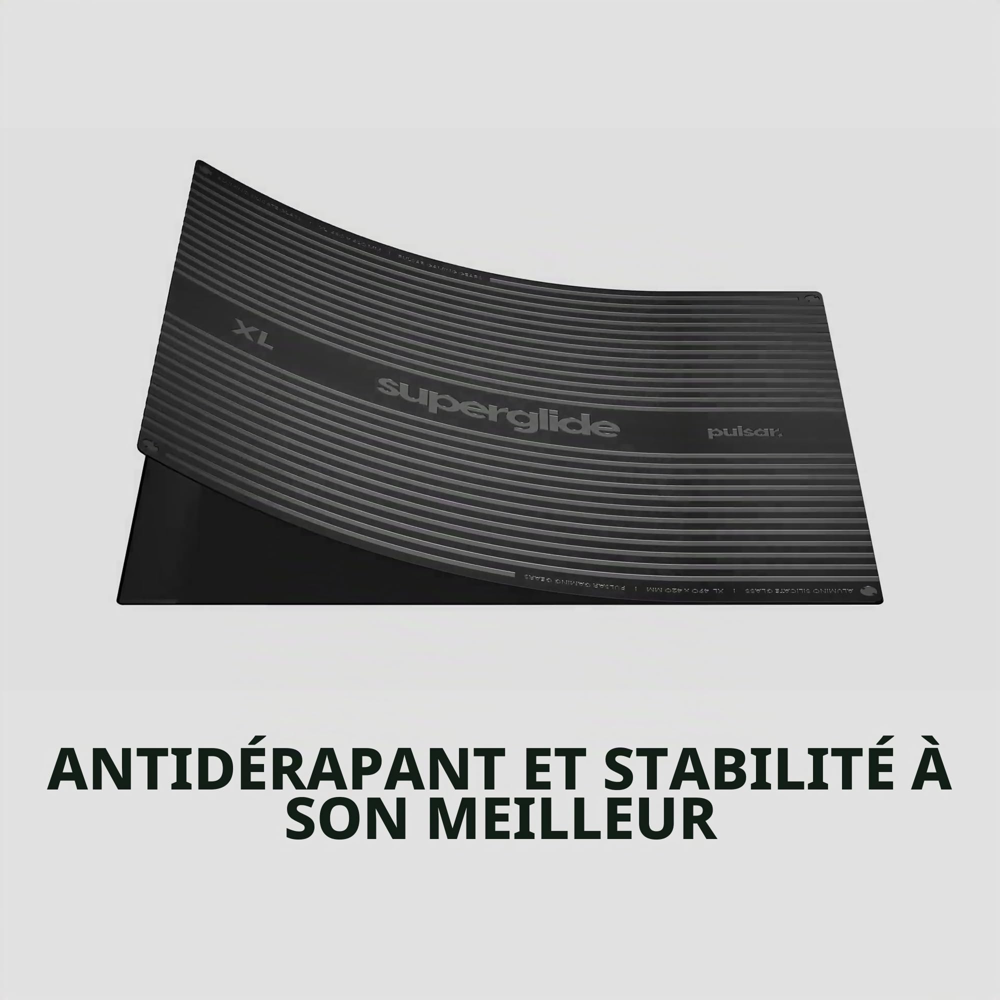 Pulsar Gaming Gears Superglide Pad v3 Tapis Gaming Verre, XL, Rouge