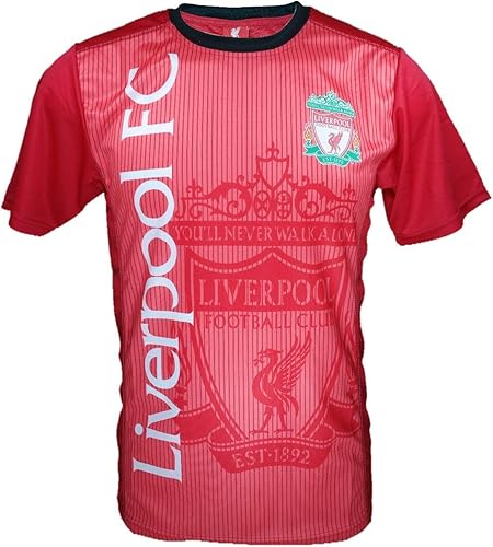 Icon Sports Camiseta de poliéster compatible con Liverpool para hombre, oficialmente compatible con LiverpoolSoccer -06, talla S