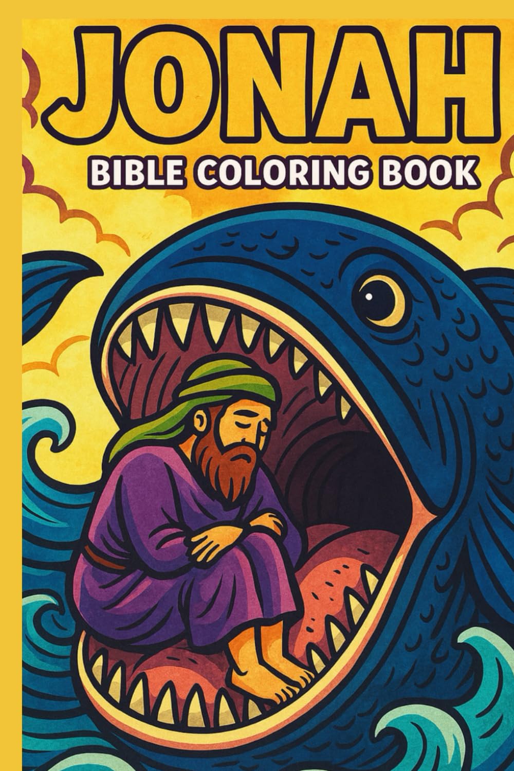 The story of Jonah: BIBLE STORY, Children's coloring book