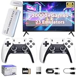 Wireless Retro Game Console Built-in 20000&plus; Games and 23 Emulators&comma; 2025 New Plug & Play Retro Gaming Console with 4K Output & Dual 2&period;4G Controllers&comma; Games Nostalgic Stick &lpar;64GB&rpar;