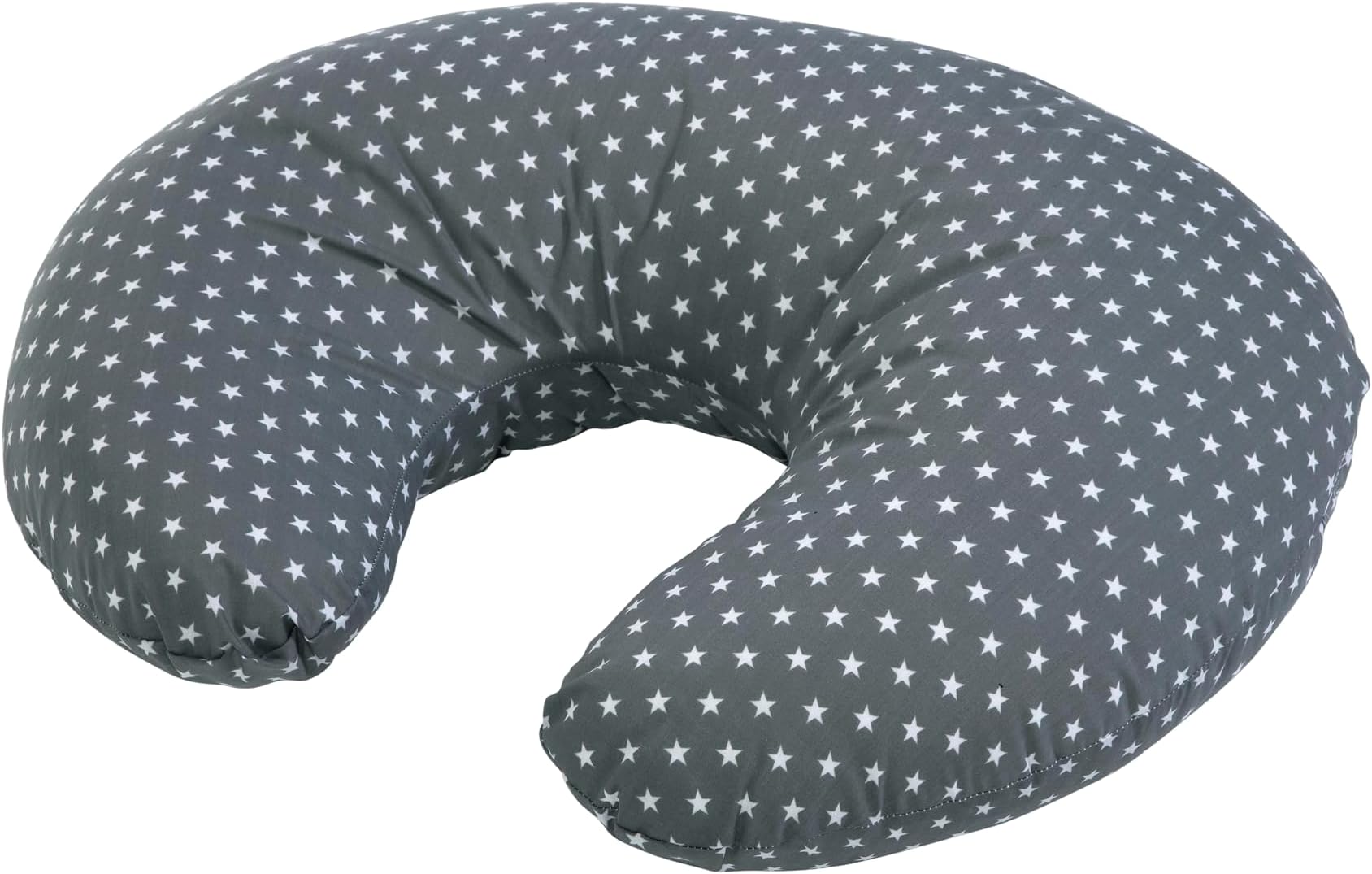 Cuddles Collection White Stars On Grey Nursing Pillow