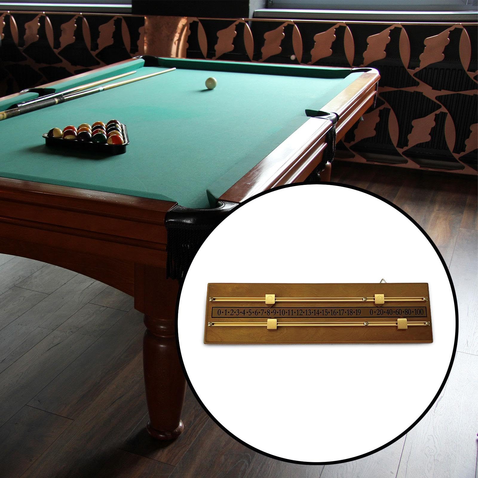 Menolana Snooker Billiard Score Board Shuffleboard Score Keeper Easy to Use Pool Table Scorer Board for Players Professional Practice, Yellow