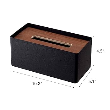 衛生日用品 STEEL TISSUE CASE Yamazaki Home Box Cover Lid | Steel | Tissue Case, One Size
